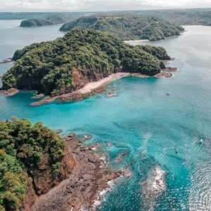 an island in the middle of a body of water