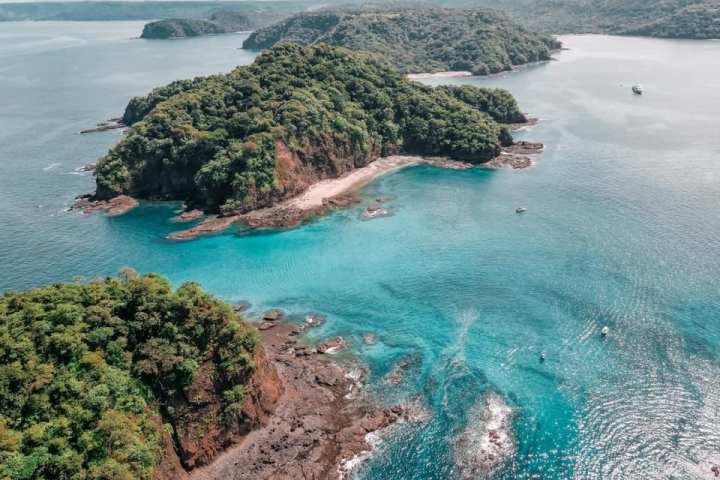 an island in the middle of a body of water