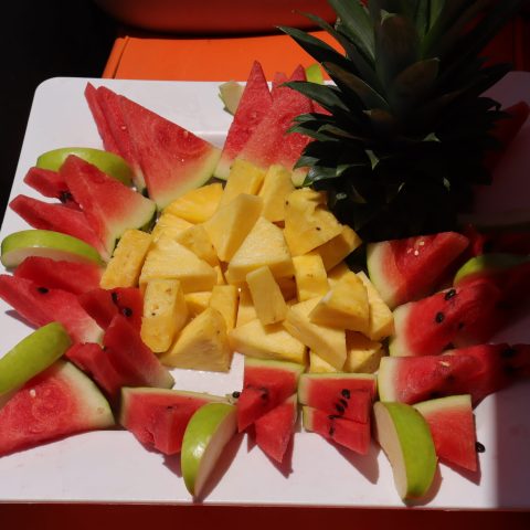 a plate of food on a table